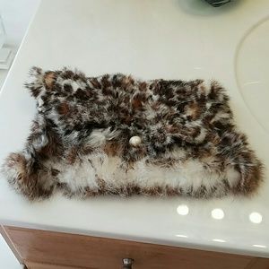 Handmade rabbit fur pouch Handmade rabbit fur pouch
