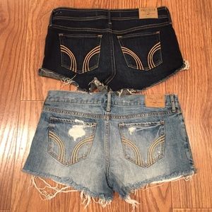 2 Pairs of Hollister Distressed Shorts