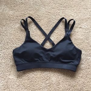 Forever21 Black Cage Back Sports Bra