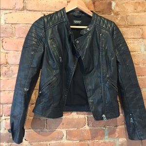 Faux Leather Black Jacket