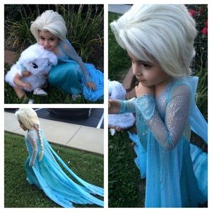 ❄️☄️Custom Frozen Elsa Costume Sz 4-5 ❄️☄️