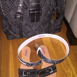Versus Versace handbag, belt and sandal set