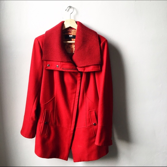 Diagonal Alley Coat in Red