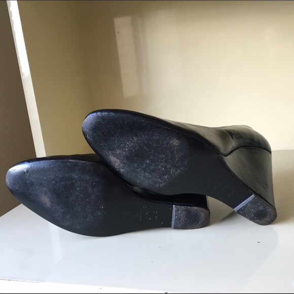 Steven black patent ballet wedge high shoes size 9 - Picture 3 of 4