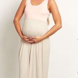 Pink blush maternity maxi dress