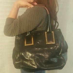 Chloe black and gold Ethel bag