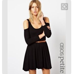 ASOS Petite Exclusive Cold Shoulder Skater Dress
