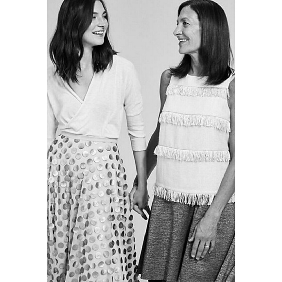 Anthropologie Eva Franco Shimmer spot  embellished midi skirt blush NEW - Picture 2 of 3