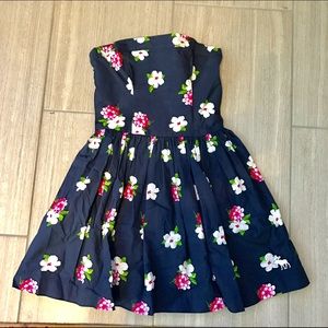 Strapless Cute Floral Dress