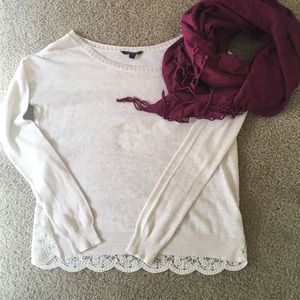 AE Lace back sweater. Perfect for fall! 🍁