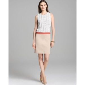 Anne Klein Color Block Lace Top Dress