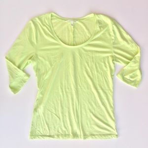 Victoria's Secret Lime Green Scoop Neck Tissue Tee