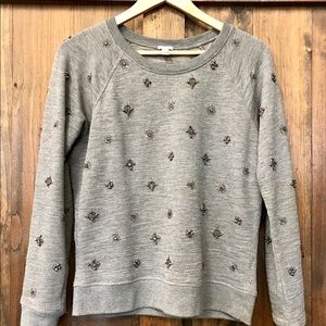 J. Crew rhinestone pullover.