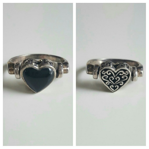 Jewelry - Double Sided Black Onyx Heart Ring