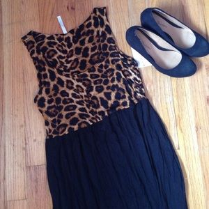 Cheetah print maxi dress