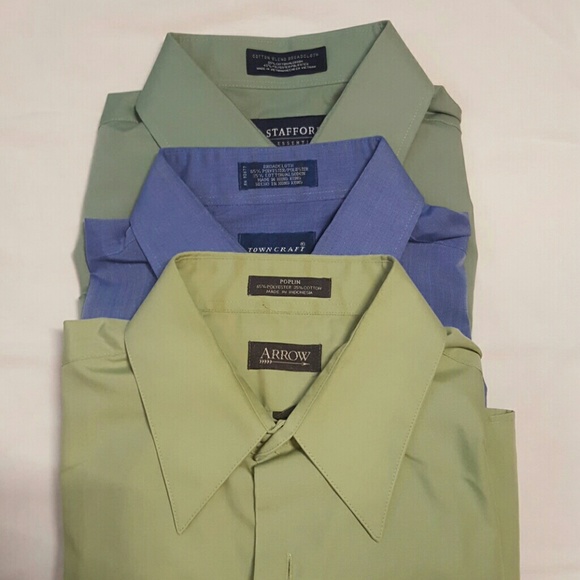 3 short sleeve men's dress shirts