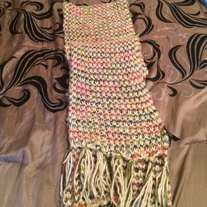 Long Knitted and Crochet Scarf