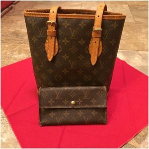 LV Monogram Bucket PM & Vintage Wallet