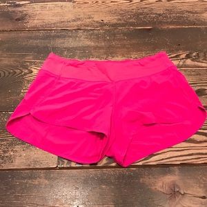 Lululemon raspberry pink speed short size 6