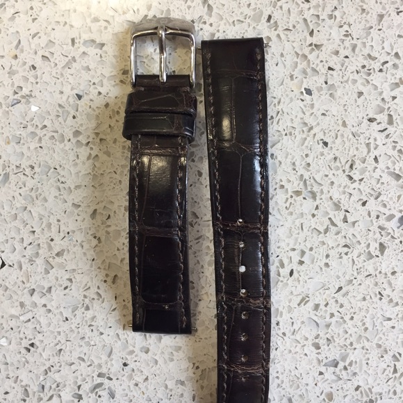 Michele Watch - Dark Brown Alligator Band!! 16 mm