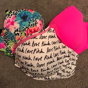 Pink Brand Bras . All size 36C .