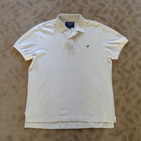American Eagle men's sz M white polo