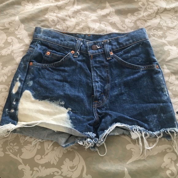 Vintage distressed Levi cut offs
