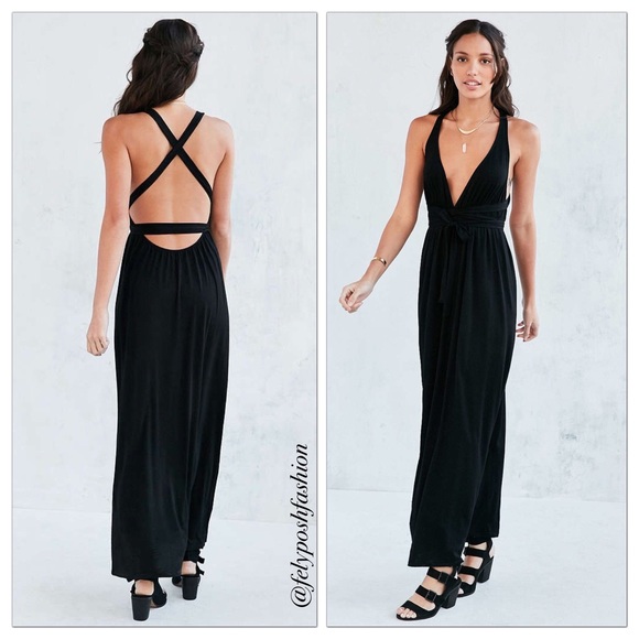 Urban Outfitters Ecote Back Wrap Maxi Dress - Picture 2 of 2