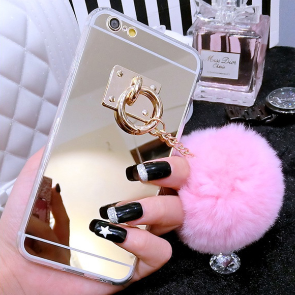 Accessories - iPhone Fur Ball Pom Pom Case