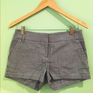 Navy blue and white stripped shorts!