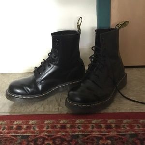 Doc Martin Black Satin-Sheen Boots