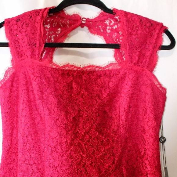 ❗️SALE❗️Adrianna Papell Cap-Sleeve Lace Sheath Drs - Picture 4 of 6