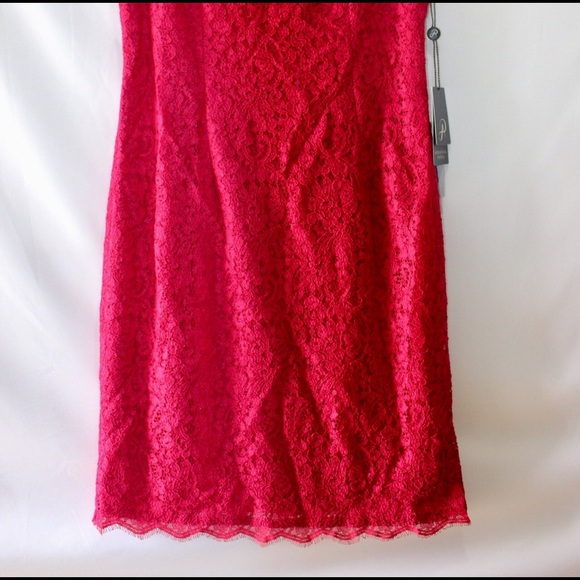 ❗️SALE❗️Adrianna Papell Cap-Sleeve Lace Sheath Drs - Picture 5 of 6
