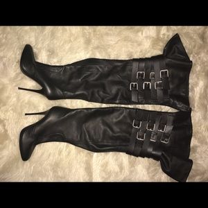 Giuseppe Zanotti over the knee boot thick leather