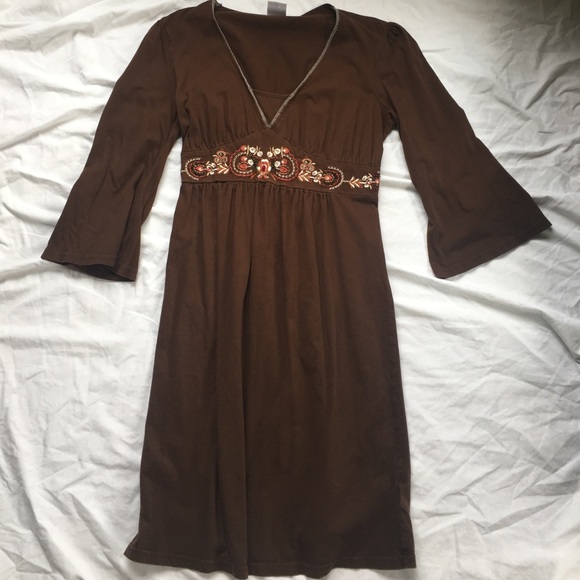 3/4 Sleeve Fall Colors Motherhood Maternity Dress