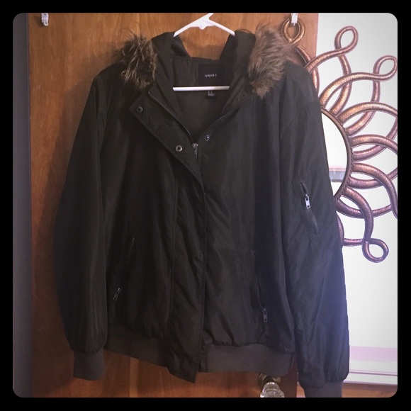 Winter Jacket with Faux Fur Hood - Picture 1 of 2
