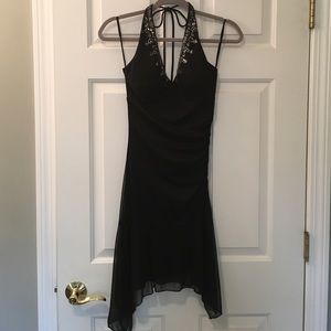 Black dress with sparkle neckline