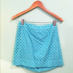 Teal blue J.CREW mini skirt!