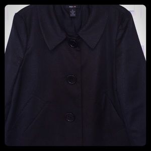 Black swing coat.