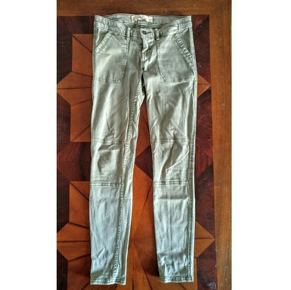 Olive Hollister skinny jeans