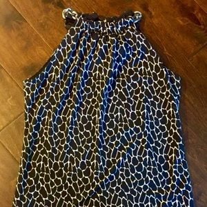 Coco Bianco Black & White animal print halter top