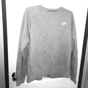 Mens Nike gray sweatshirt {size LG}