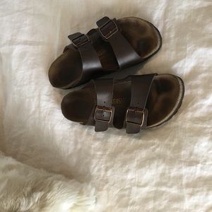 brown leather Birkenstocks