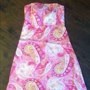 Clues Collection Strapless Dress Paisley Print