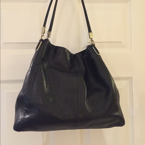 Coach textured leather satchel