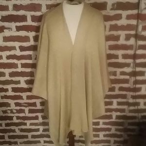 Steve Madden Gold Metallic Cape/Sweater
