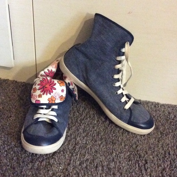 Coach Floral Denim Sneakers