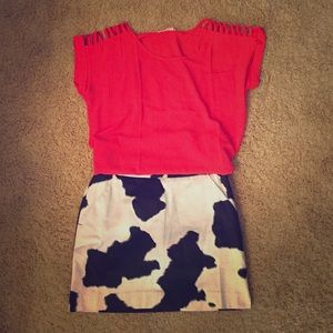 Loud Mouth Black/white skort NWOT