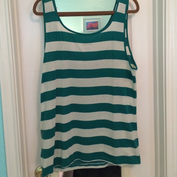 Green & Cream Sequin Knit Tank - Picture 3 of 4