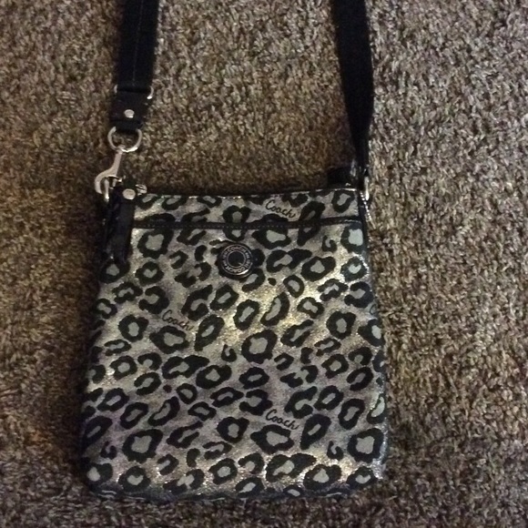 Coach cheetah print cross body bag